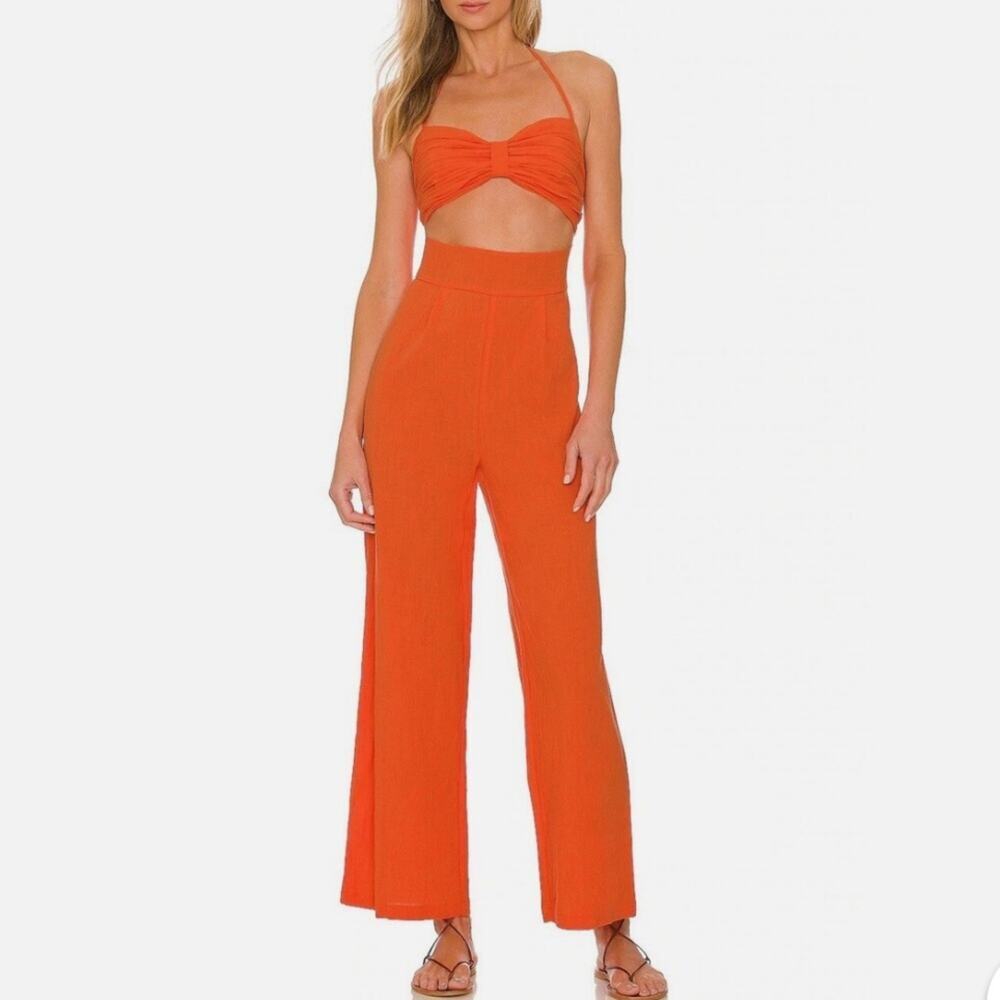 SNDYS x REVOLVE size Large Boat linen woman's Jumpsuit